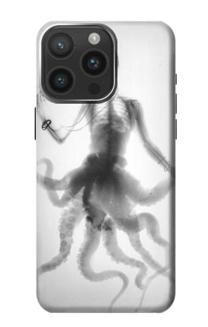 W1432 Skull Octopus X-ray Hard Case and Leather Flip Case For iPhone 15 Pro Max