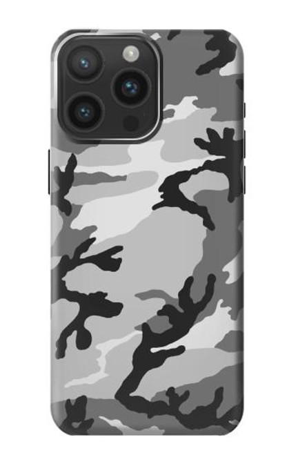 W1721 Snow Camouflage Graphic Printed Hard Case and Leather Flip Case For iPhone 15 Pro Max