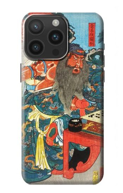 W1826 Utagawa Kuniyoshi Guan Yu Hard Case and Leather Flip Case For iPhone 15 Pro Max