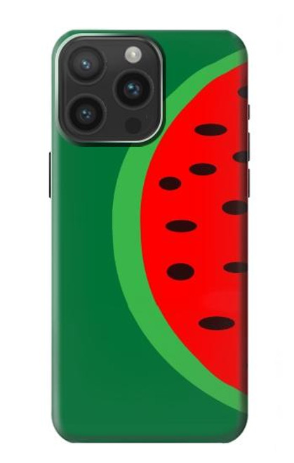 W2383 Watermelon Hard Case and Leather Flip Case For iPhone 15 Pro Max