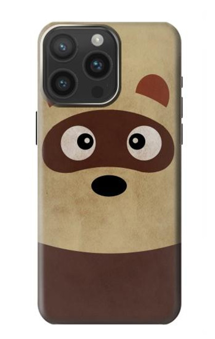 W2825 Cute Cartoon Raccoon Hard Case and Leather Flip Case For iPhone 15 Pro Max