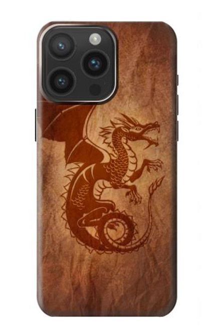 W3086 Red Dragon Tattoo Hard Case and Leather Flip Case For iPhone 15 Pro Max