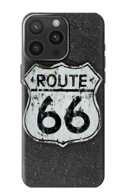 W3207 Route 66 Sign Hard Case and Leather Flip Case For iPhone 15 Pro Max