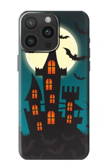 W3268 Halloween Festival Castle Hard Case and Leather Flip Case For iPhone 15 Pro Max