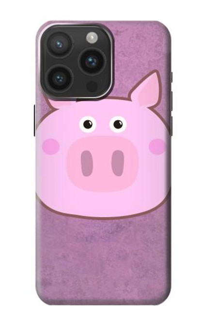 W3269 Pig Cartoon Hard Case and Leather Flip Case For iPhone 15 Pro Max