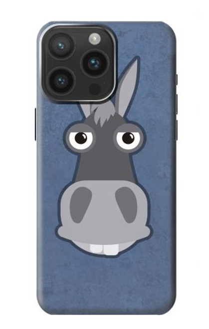 W3271 Donkey Cartoon Hard Case and Leather Flip Case For iPhone 15 Pro Max