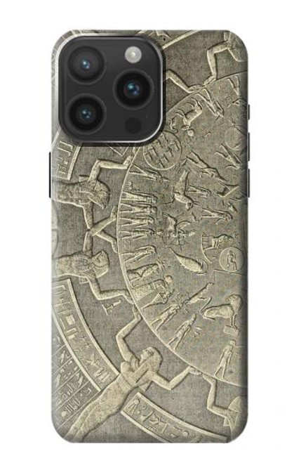 W3396 Dendera Zodiac Ancient Egypt Hard Case and Leather Flip Case For iPhone 15 Pro Max