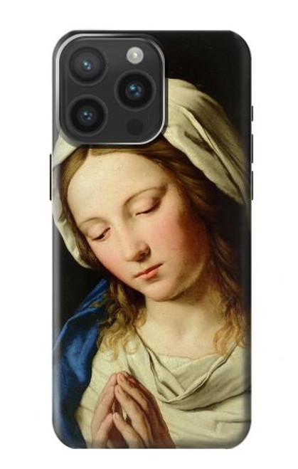 W3476 Virgin Mary Prayer Hard Case and Leather Flip Case For iPhone 15 Pro Max