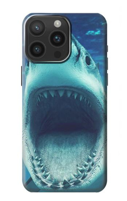 W3548 Tiger Shark Hard Case and Leather Flip Case For iPhone 15 Pro Max