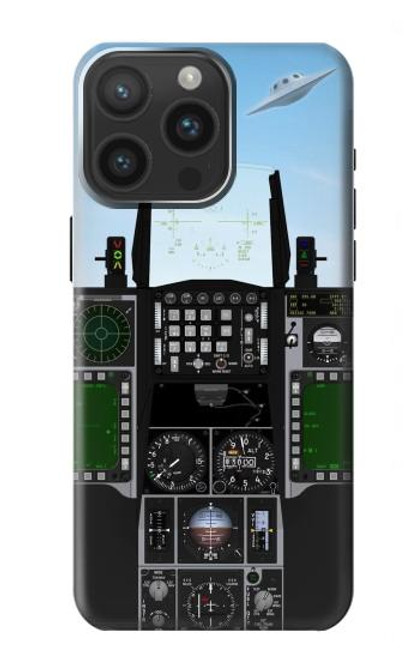 W3933 Fighter Aircraft UFO Hard Case and Leather Flip Case For iPhone 15 Pro Max