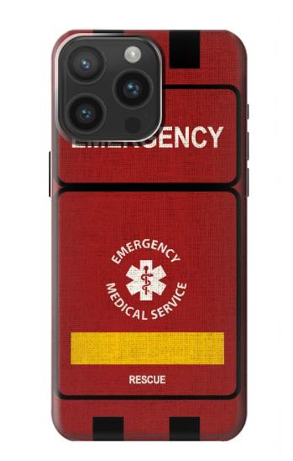 W3957 Emergency Medical Service Hard Case and Leather Flip Case For iPhone 15 Pro Max