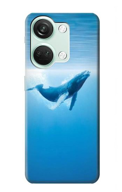 W0843 Blue Whale Hard Case and Leather Flip Case For OnePlus Nord 3