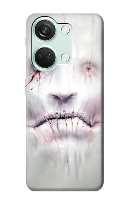 W0884 Horror Face Hard Case and Leather Flip Case For OnePlus Nord 3