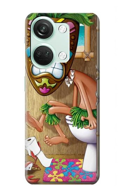 W1702 Tiki Man Toilet Hard Case and Leather Flip Case For OnePlus Nord 3