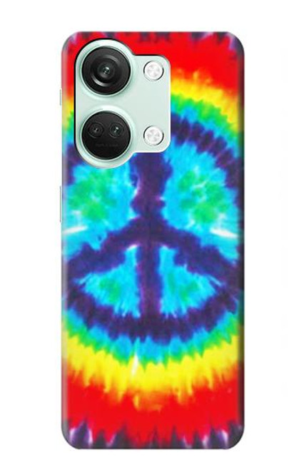 W1870 Tie Dye Peace Hard Case and Leather Flip Case For OnePlus Nord 3