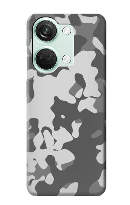 W2186 Gray Camo Camouflage Graphic Printed Hard Case and Leather Flip Case For OnePlus Nord 3