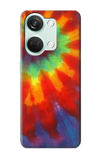 W2985 Colorful Tie Dye Texture Hard Case and Leather Flip Case For OnePlus Nord 3