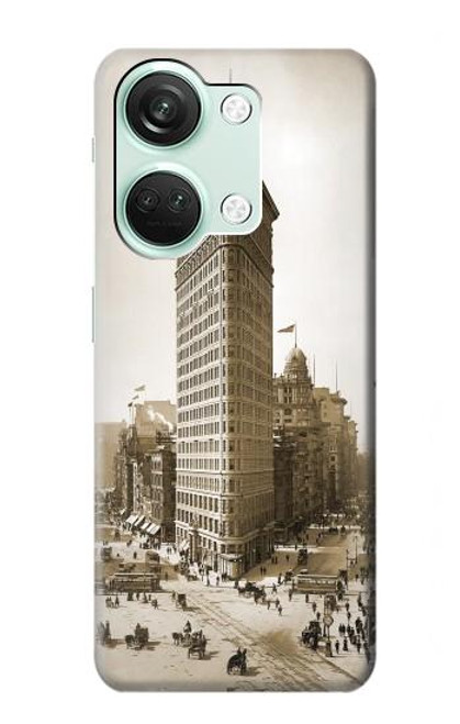 W3046 Old New York Flatiron Building Hard Case and Leather Flip Case For OnePlus Nord 3