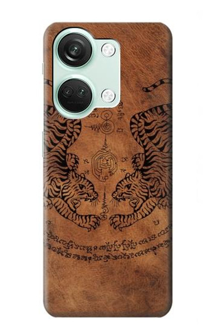 W3209 Sak Yant Twin Tiger Hard Case and Leather Flip Case For OnePlus Nord 3