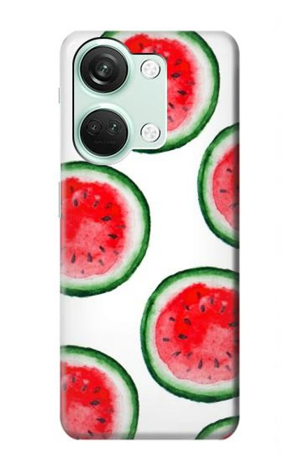 W3236 Watermelon Pattern Hard Case and Leather Flip Case For OnePlus Nord 3