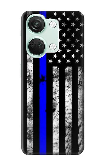 W3244 Thin Blue Line USA Hard Case and Leather Flip Case For OnePlus Nord 3