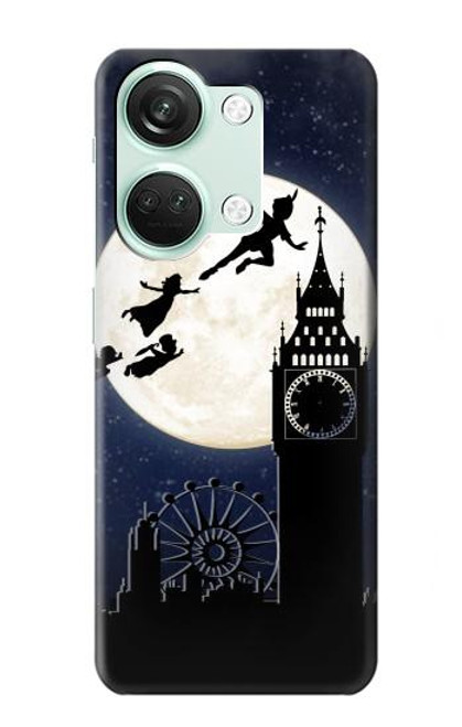 W3249 Peter Pan Fly Full Moon Night Hard Case and Leather Flip Case For OnePlus Nord 3