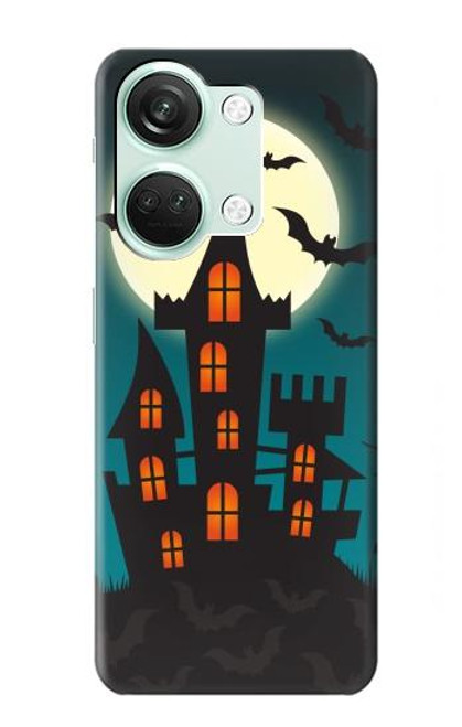 W3268 Halloween Festival Castle Hard Case and Leather Flip Case For OnePlus Nord 3