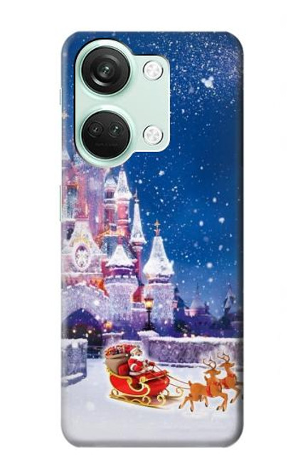 W3282 Santa Xmas Castle Hard Case and Leather Flip Case For OnePlus Nord 3