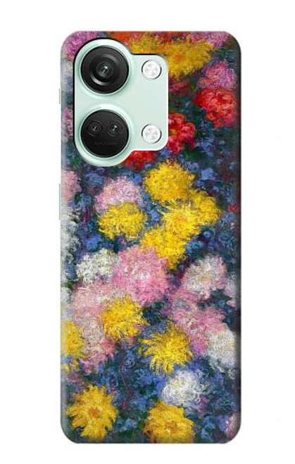 W3342 Claude Monet Chrysanthemums Hard Case and Leather Flip Case For OnePlus Nord 3