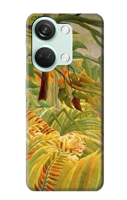 W3344 Henri Rousseau Tiger in a Tropical Storm Hard Case and Leather Flip Case For OnePlus Nord 3