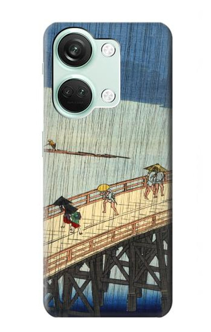 W3347 Utagawa Hiroshige Sudden shower Hard Case and Leather Flip Case For OnePlus Nord 3