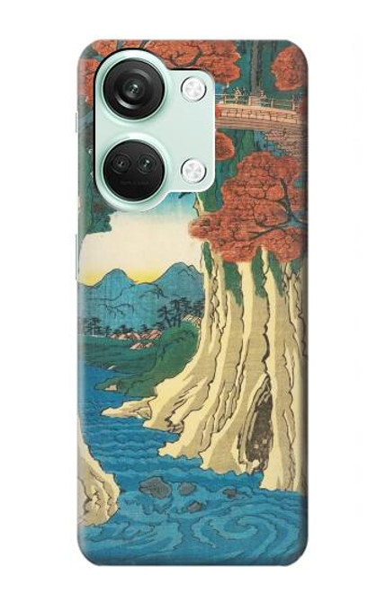 W3348 Utagawa Hiroshige The Monkey Bridge Hard Case and Leather Flip Case For OnePlus Nord 3