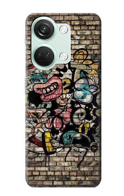 W3394 Graffiti Wall Hard Case and Leather Flip Case For OnePlus Nord 3