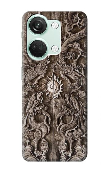 W3395 Dragon Door Hard Case and Leather Flip Case For OnePlus Nord 3