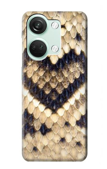 W3417 Diamond Rattle Snake Graphic Print Hard Case and Leather Flip Case For OnePlus Nord 3