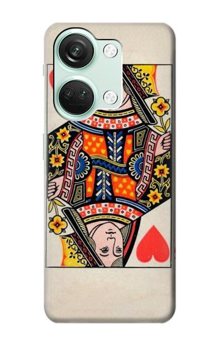 W3429 Queen Hearts Card Hard Case and Leather Flip Case For OnePlus Nord 3