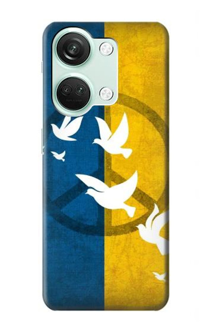 W3857 Peace Dove Ukraine Flag Hard Case and Leather Flip Case For OnePlus Nord 3