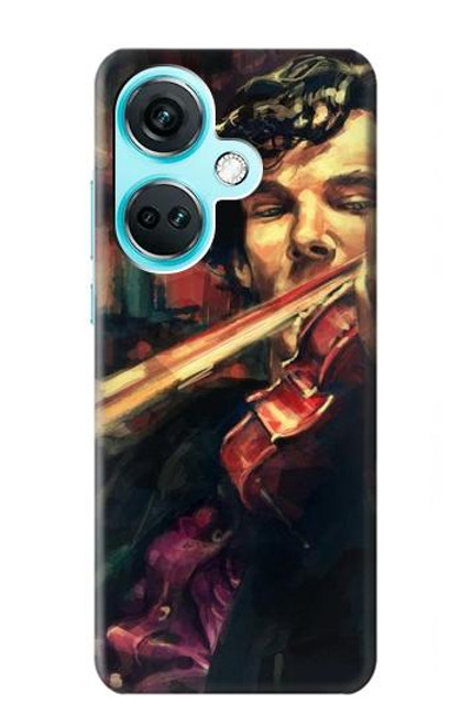 W0723 Violin Art Paint Hard Case and Leather Flip Case For OnePlus Nord CE3