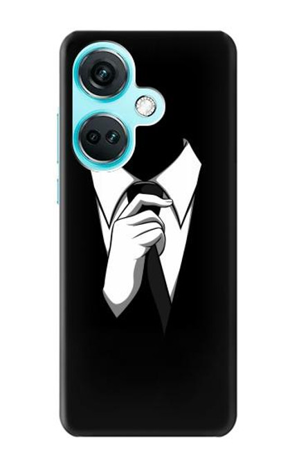 W1591 Anonymous Man in Black Suit Hard Case and Leather Flip Case For OnePlus Nord CE3