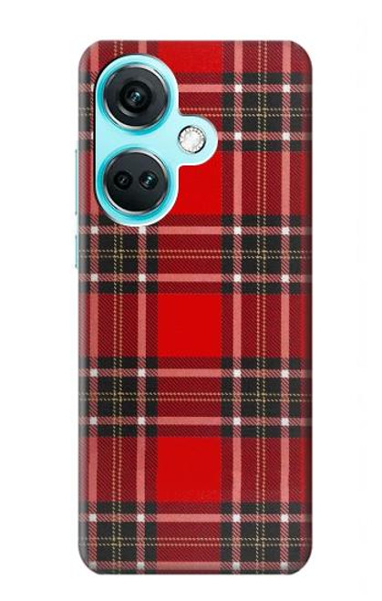 W2374 Tartan Red Pattern Hard Case and Leather Flip Case For OnePlus Nord CE3