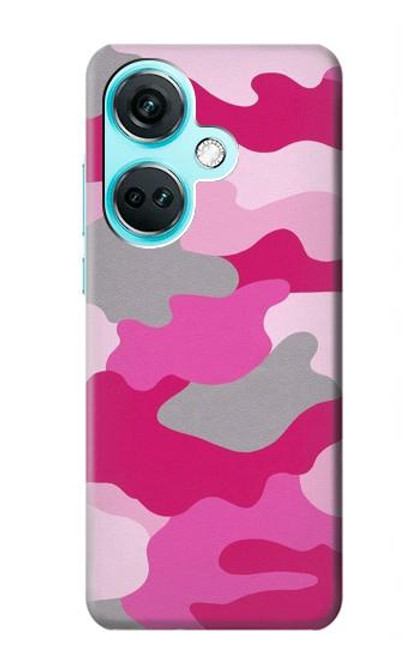 W2525 Pink Camo Camouflage Hard Case and Leather Flip Case For OnePlus Nord CE3