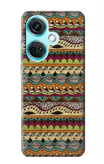 W2860 Aztec Boho Hippie Pattern Hard Case and Leather Flip Case For OnePlus Nord CE3