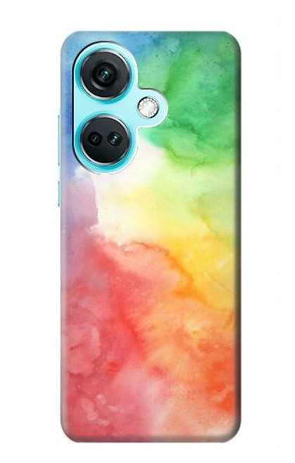 W2945 Colorful Watercolor Hard Case and Leather Flip Case For OnePlus Nord CE3