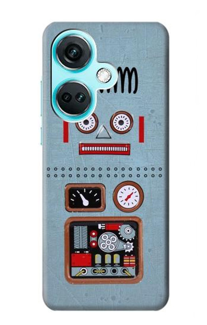 W3040 Retro Robot Toy Hard Case and Leather Flip Case For OnePlus Nord CE3