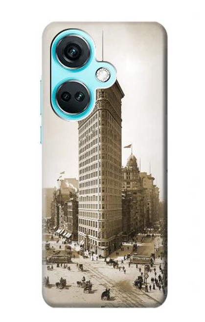 W3046 Old New York Flatiron Building Hard Case and Leather Flip Case For OnePlus Nord CE3