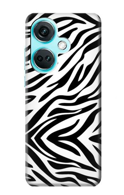 W3056 Zebra Skin Texture Graphic Printed Hard Case and Leather Flip Case For OnePlus Nord CE3