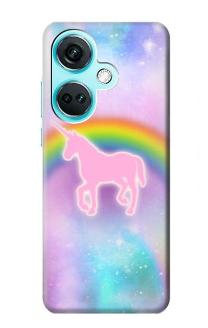 W3070 Rainbow Unicorn Pastel Sky Hard Case and Leather Flip Case For OnePlus Nord CE3