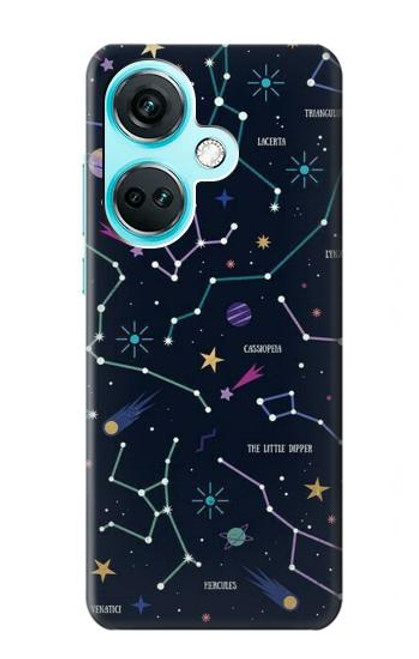 W3220 Star Map Zodiac Constellations Hard Case and Leather Flip Case For OnePlus Nord CE3