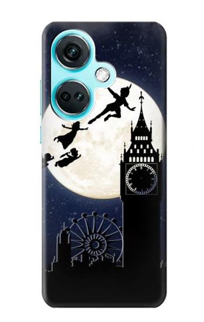 W3249 Peter Pan Fly Full Moon Night Hard Case and Leather Flip Case For OnePlus Nord CE3