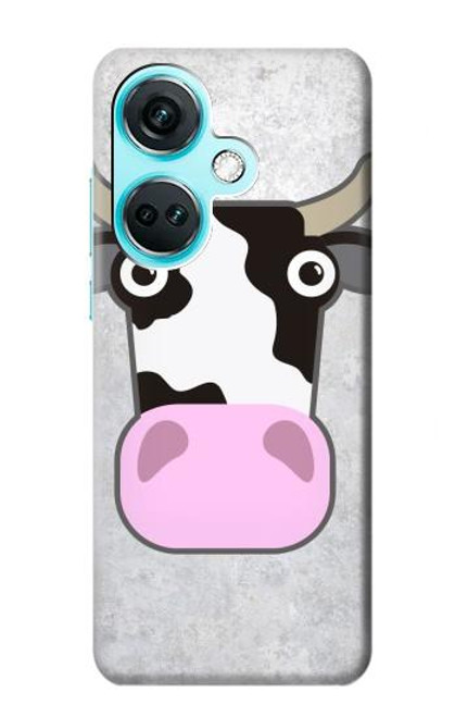 W3257 Cow Cartoon Hard Case and Leather Flip Case For OnePlus Nord CE3